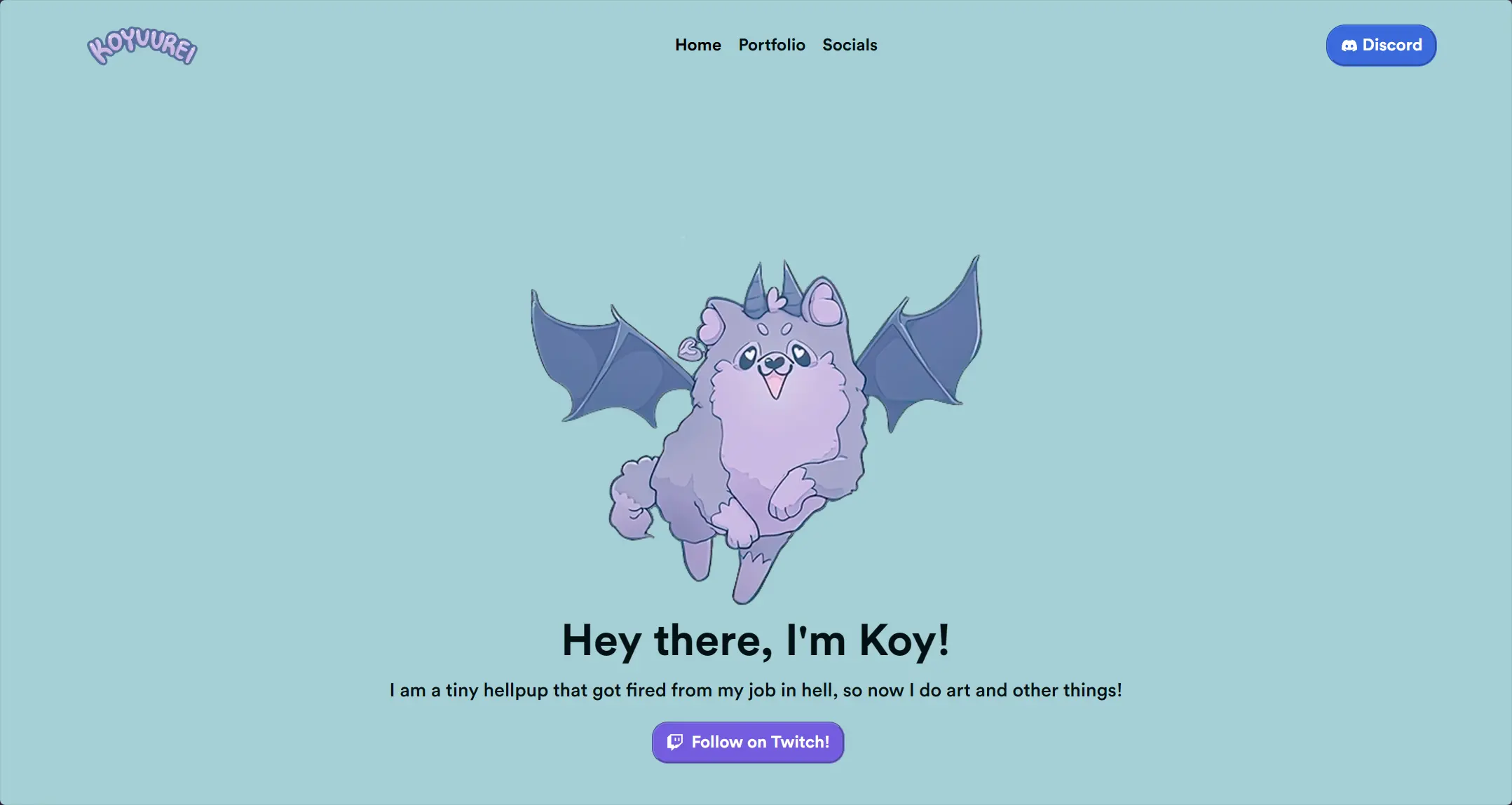 Screenshot of protfolio website for client