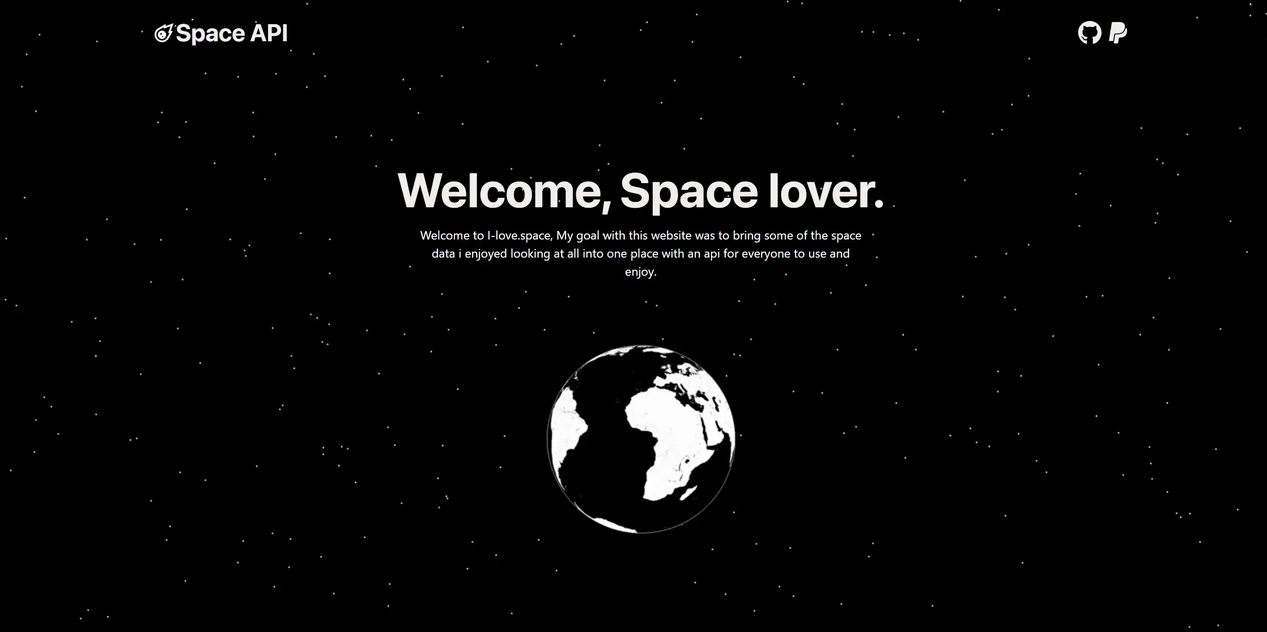 I love space website